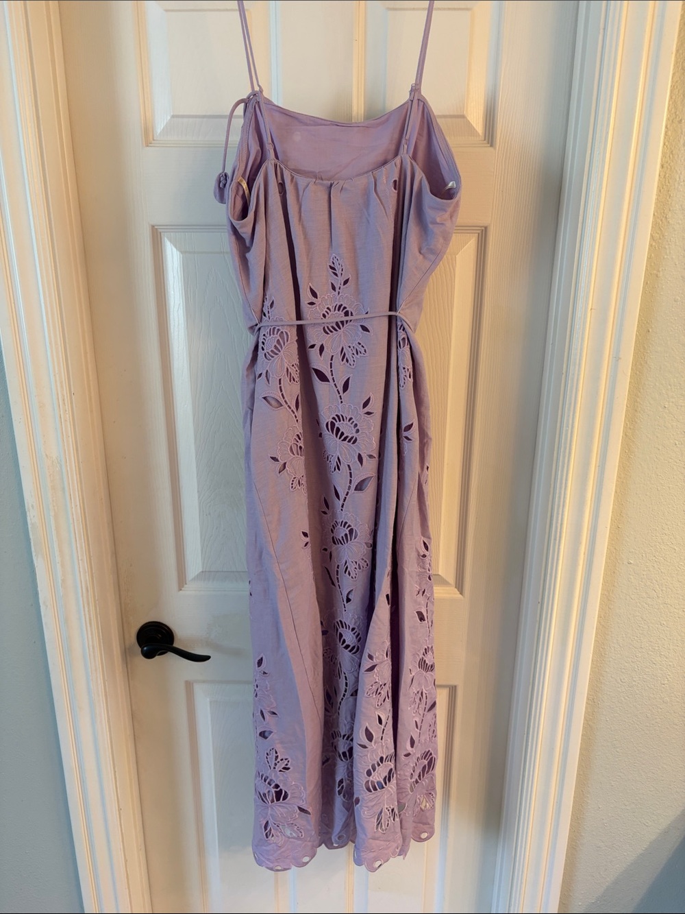 Farm Rio lavender eyelet dress with 3D floral bows Sz M NWOT never worn GORG! 💜 - Picture 3 of 4